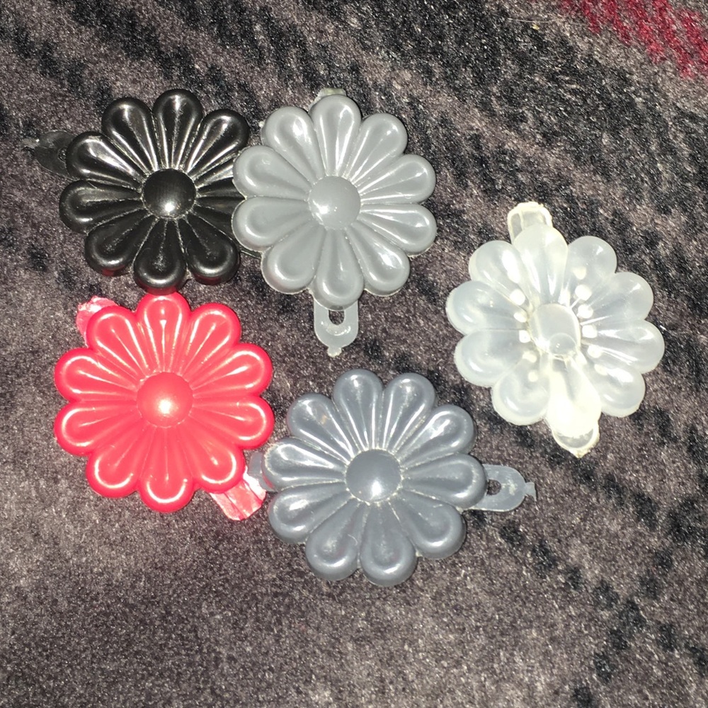 Hair flower barrettes